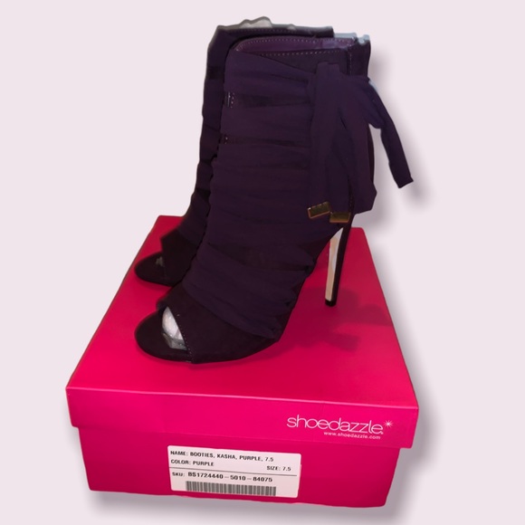 Purple shoe dazzle kasha booties - Picture 2 of 3